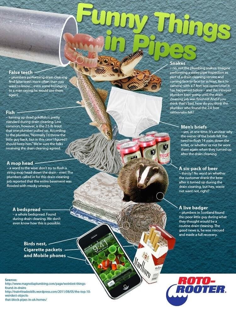 funny things in pipes